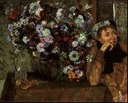 Edgar Degas Madame Valpincon with Chrysanthemums USA oil painting artist